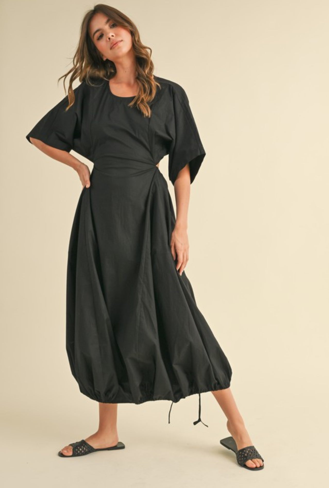 Open Back Midi Dress