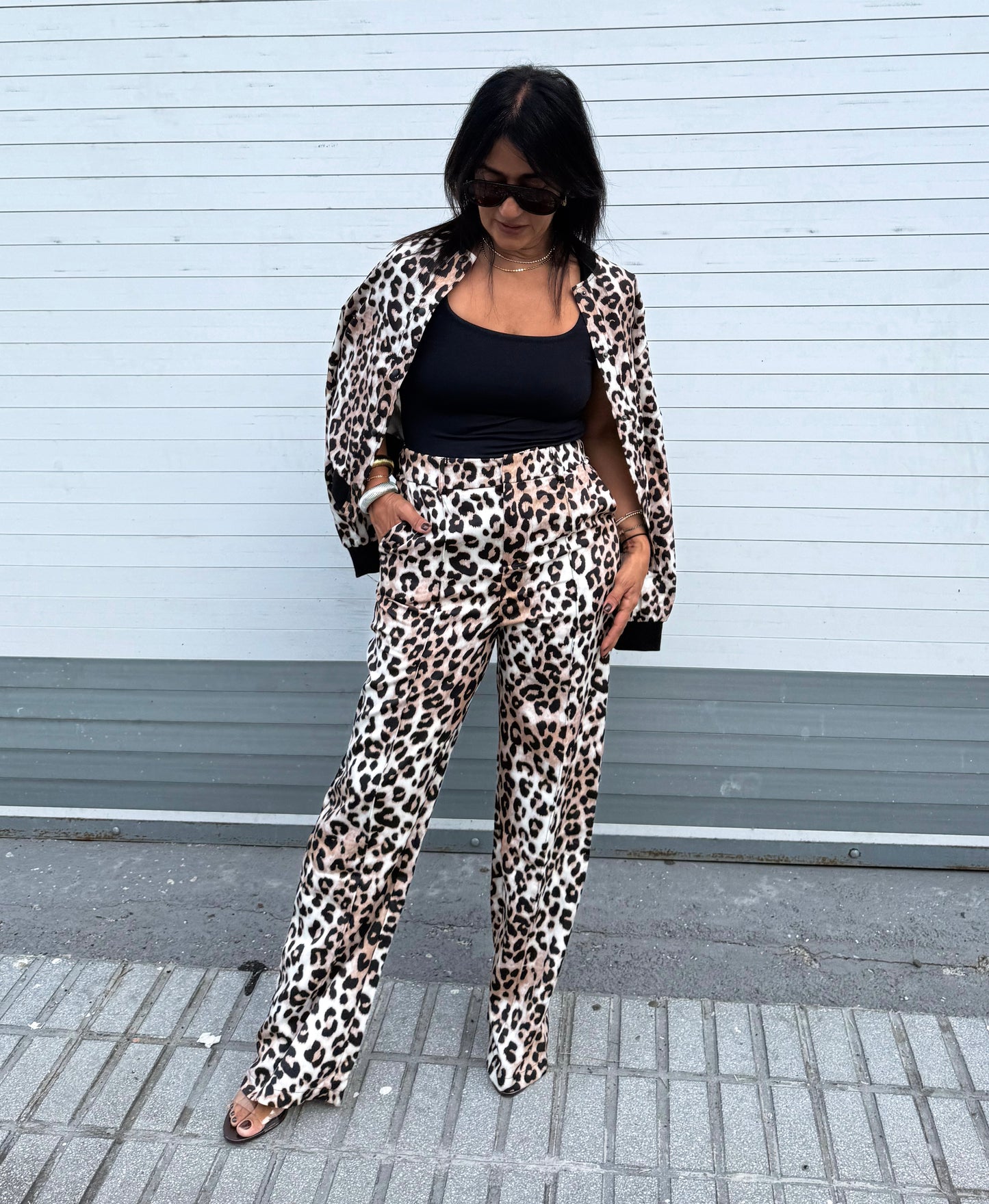 Satin Animal Print Set