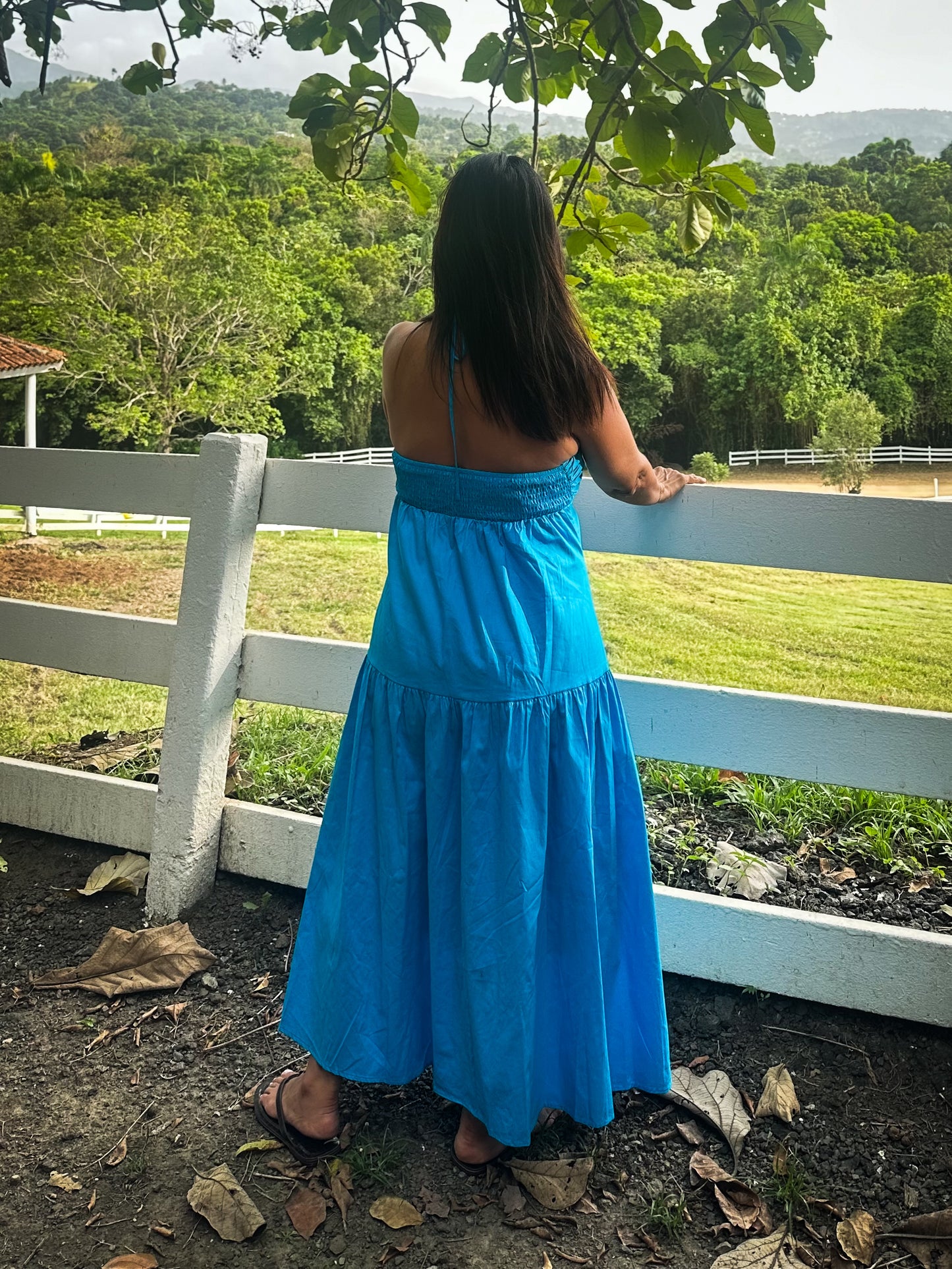 Halter Tie Midi Dress