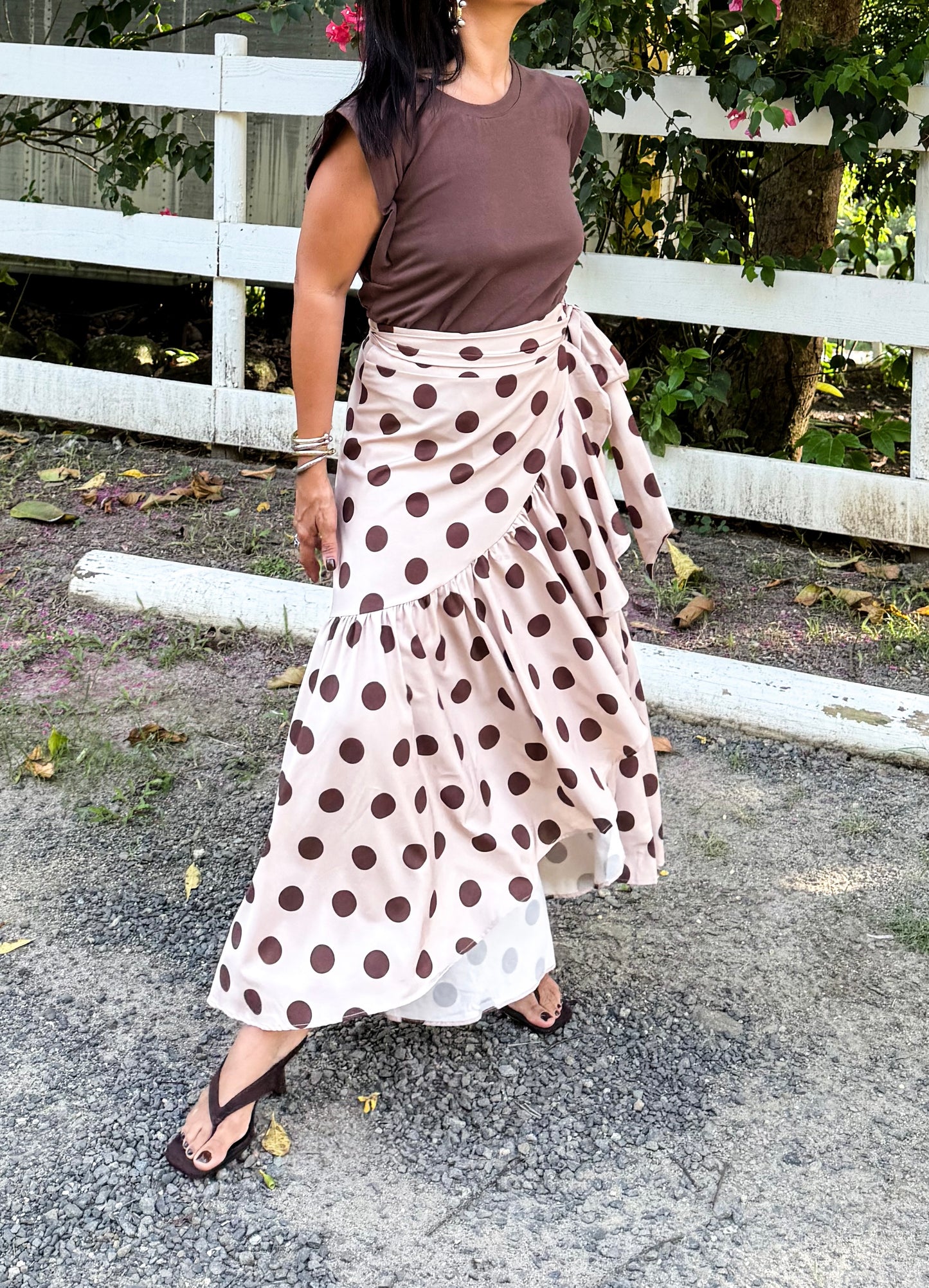 Polka Dots Wrap Skirt