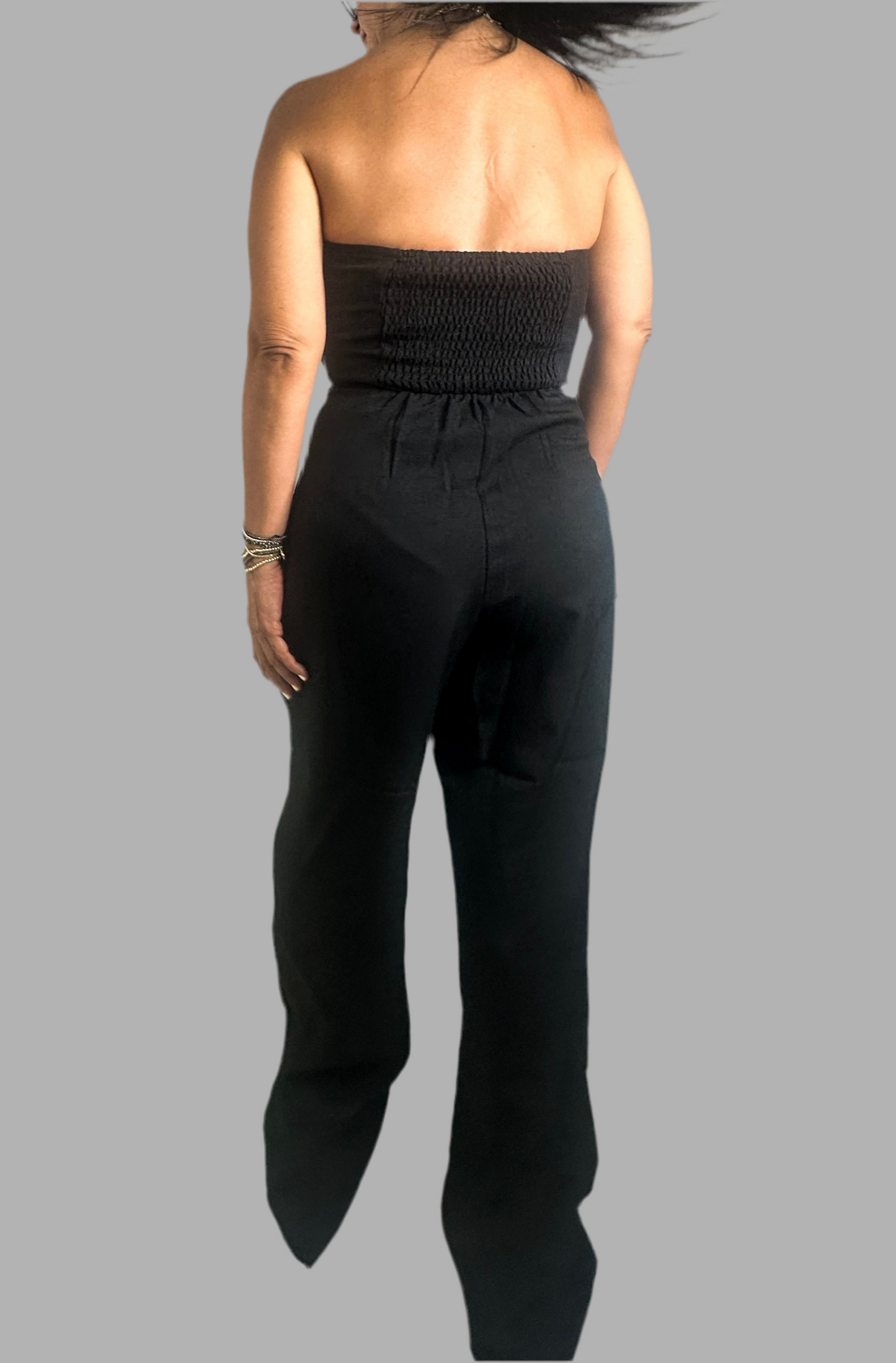 Strapless Embroidered Jumpsuit