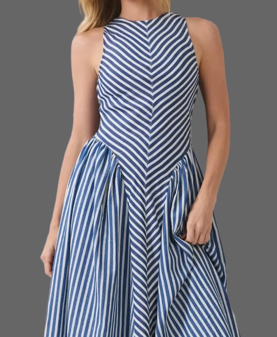 Blues Striped Maxi Dress