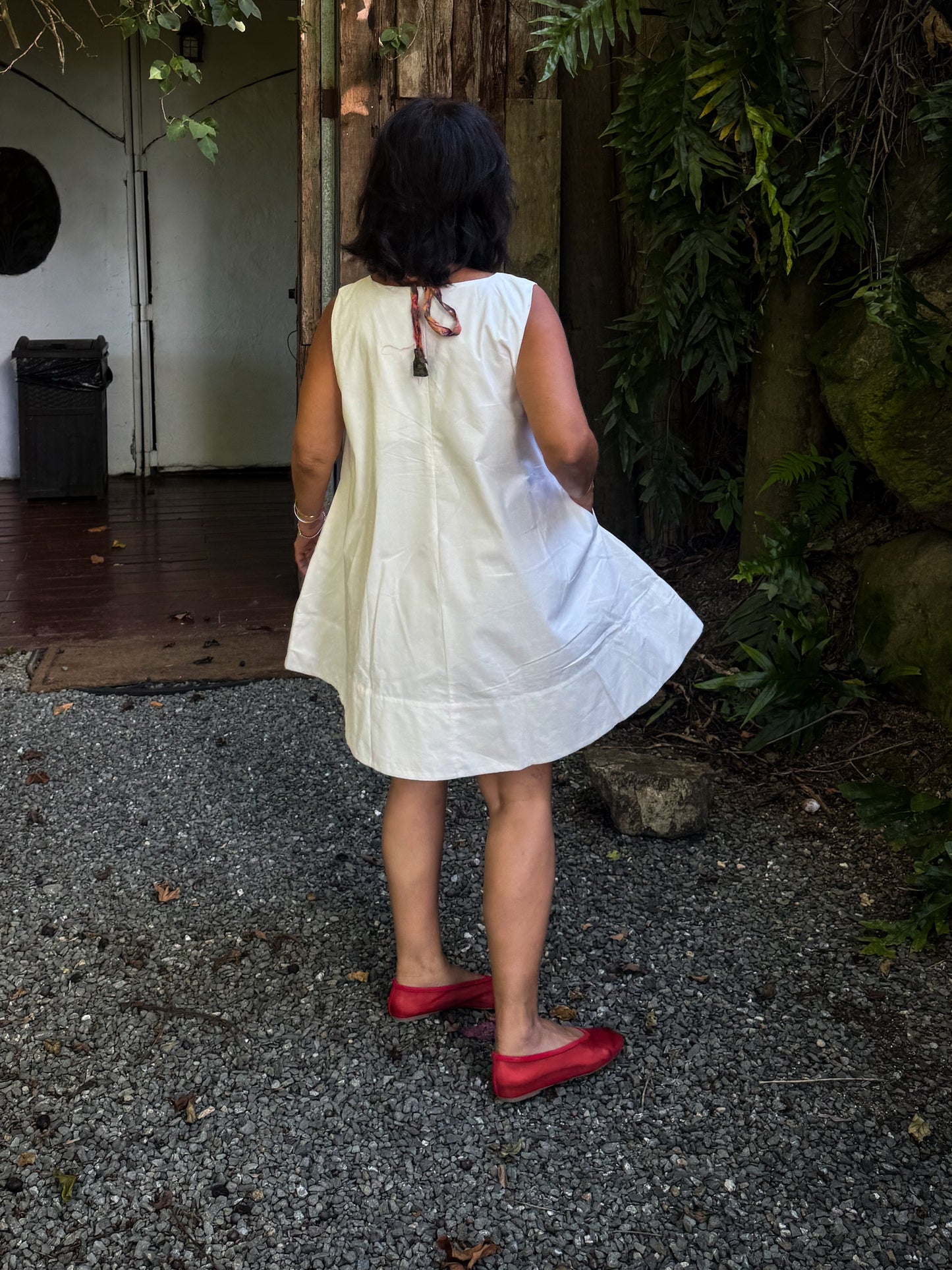 Wide Boat Neck Mini Dress