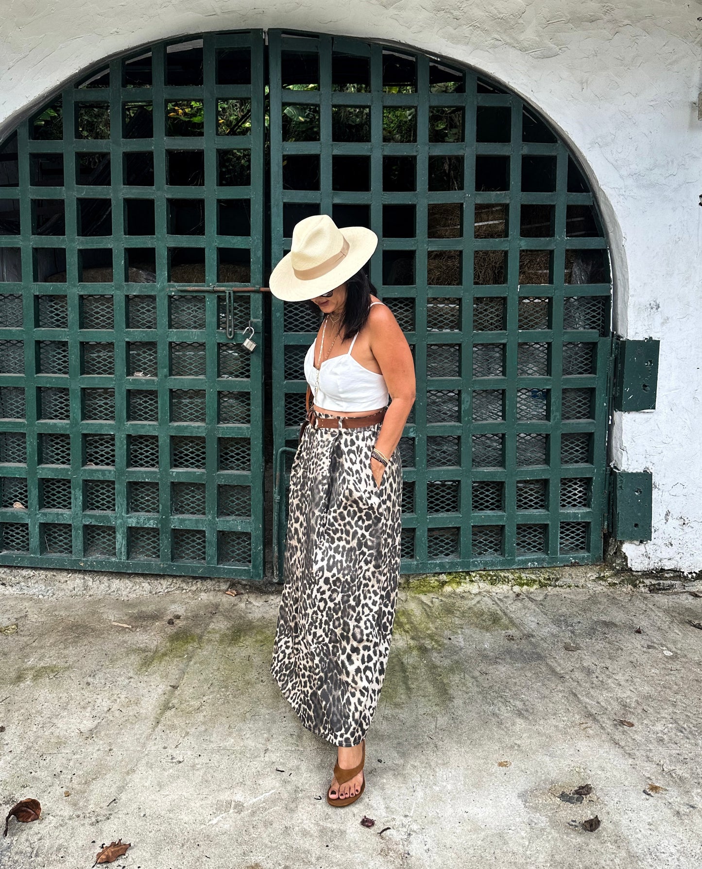 Animal Print Maxi Skirt