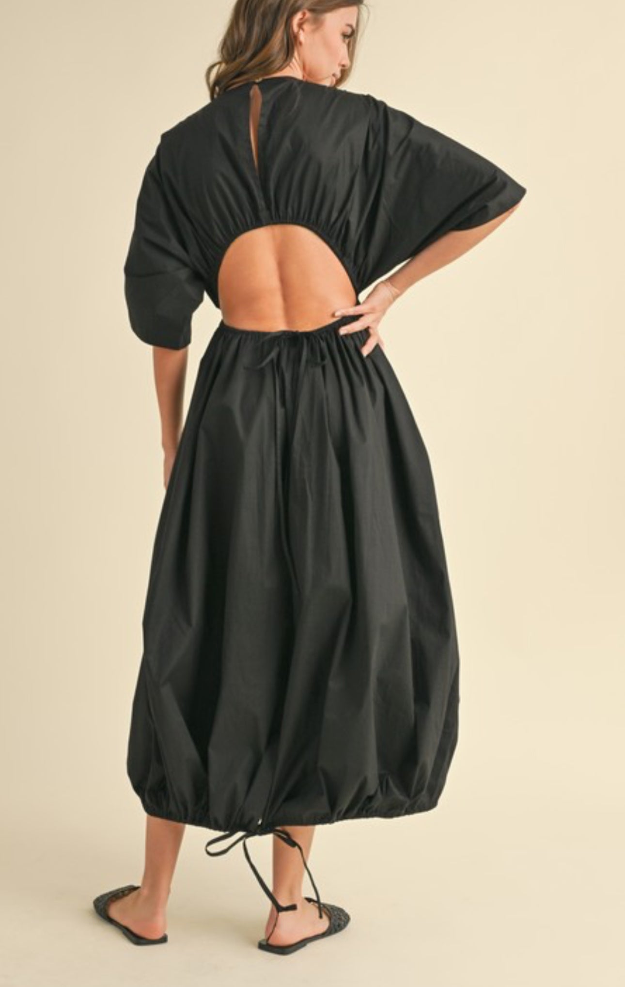 Open Back Midi Dress