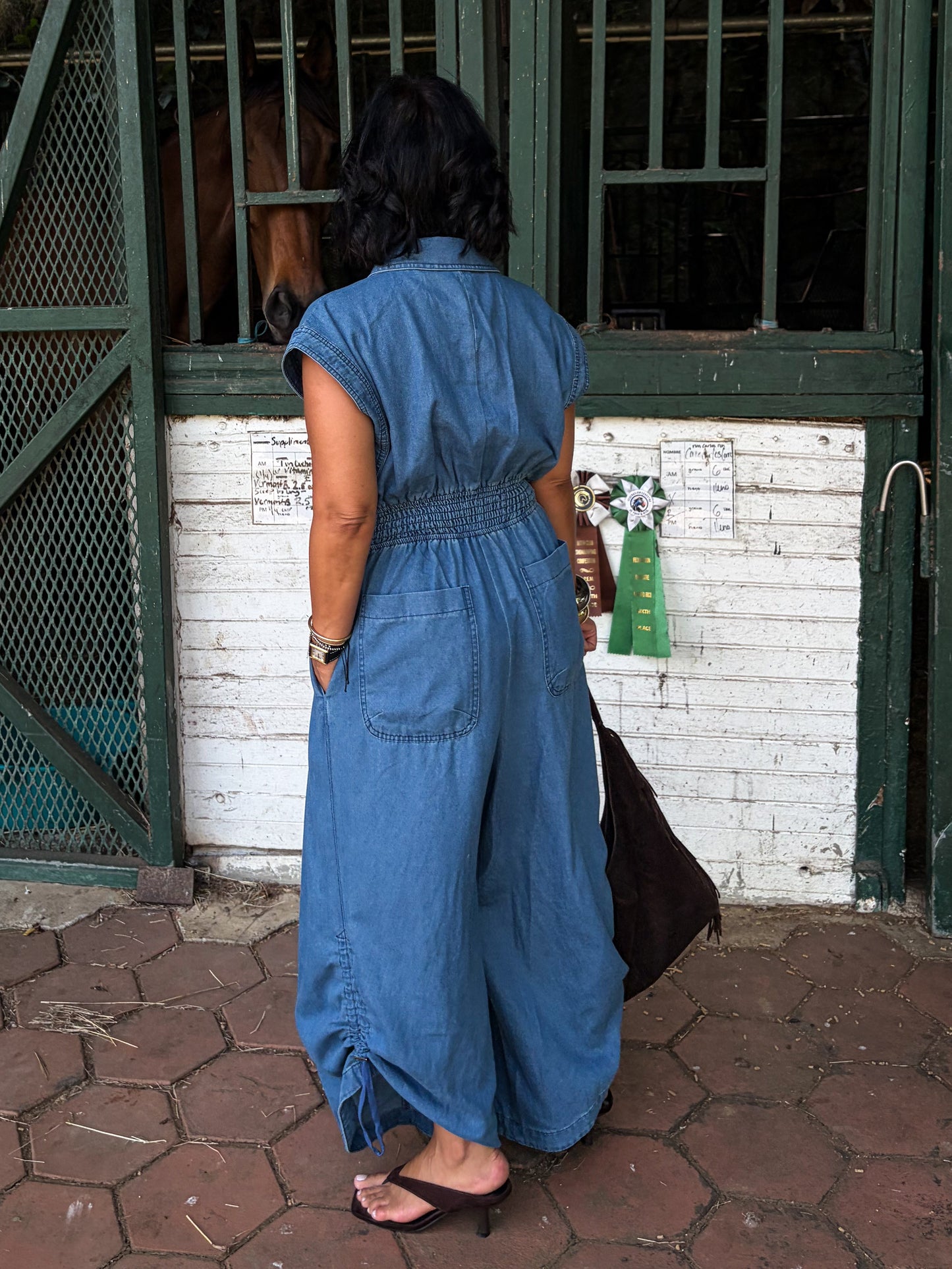 Washed Denim Jumpsuit