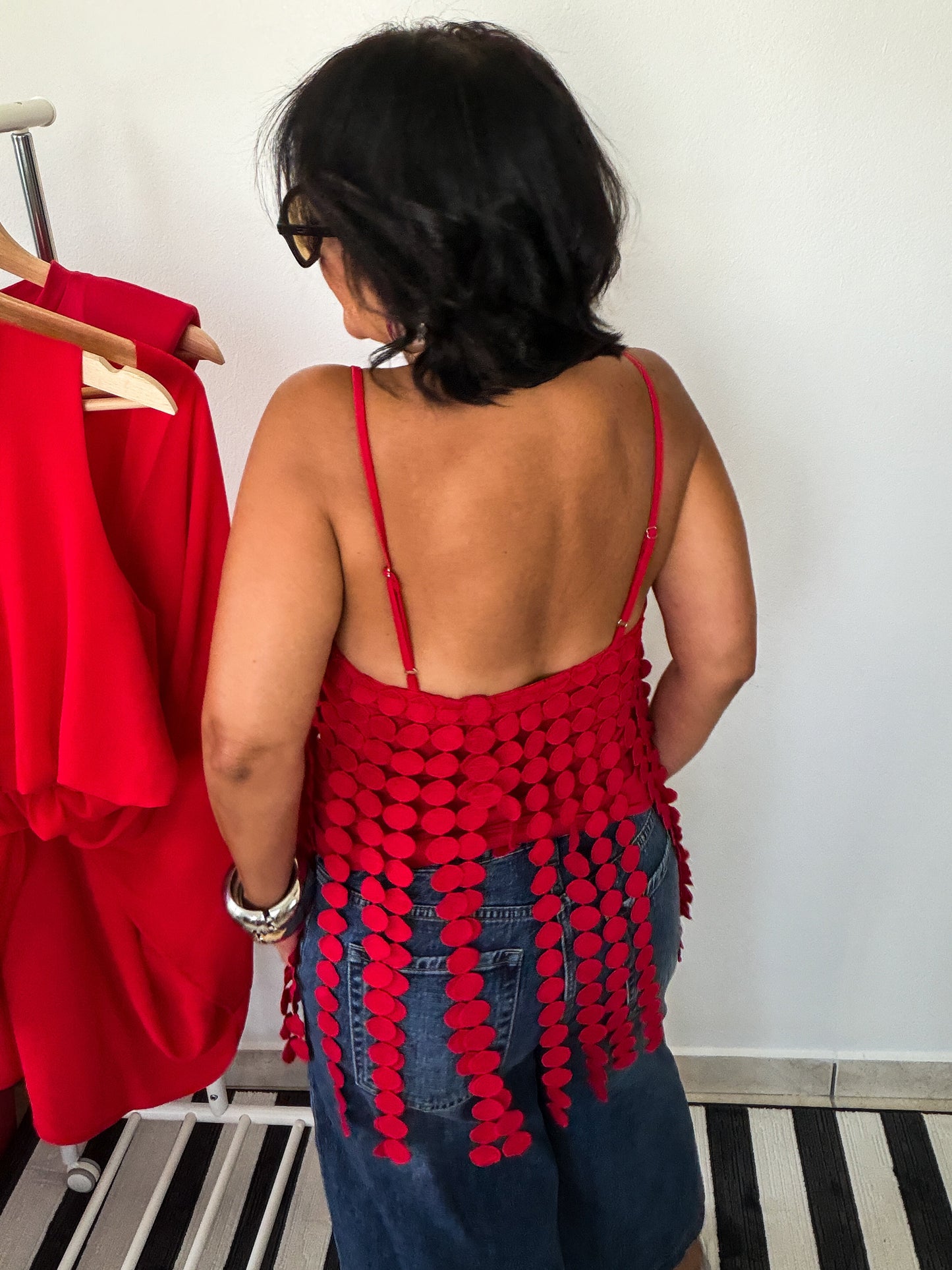 Red Fringe Top