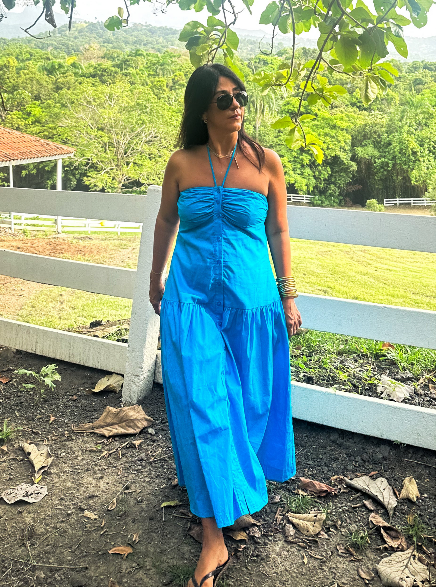 Halter Tie Midi Dress