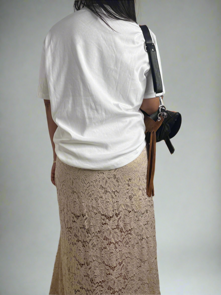 Taupe Lace Skirt