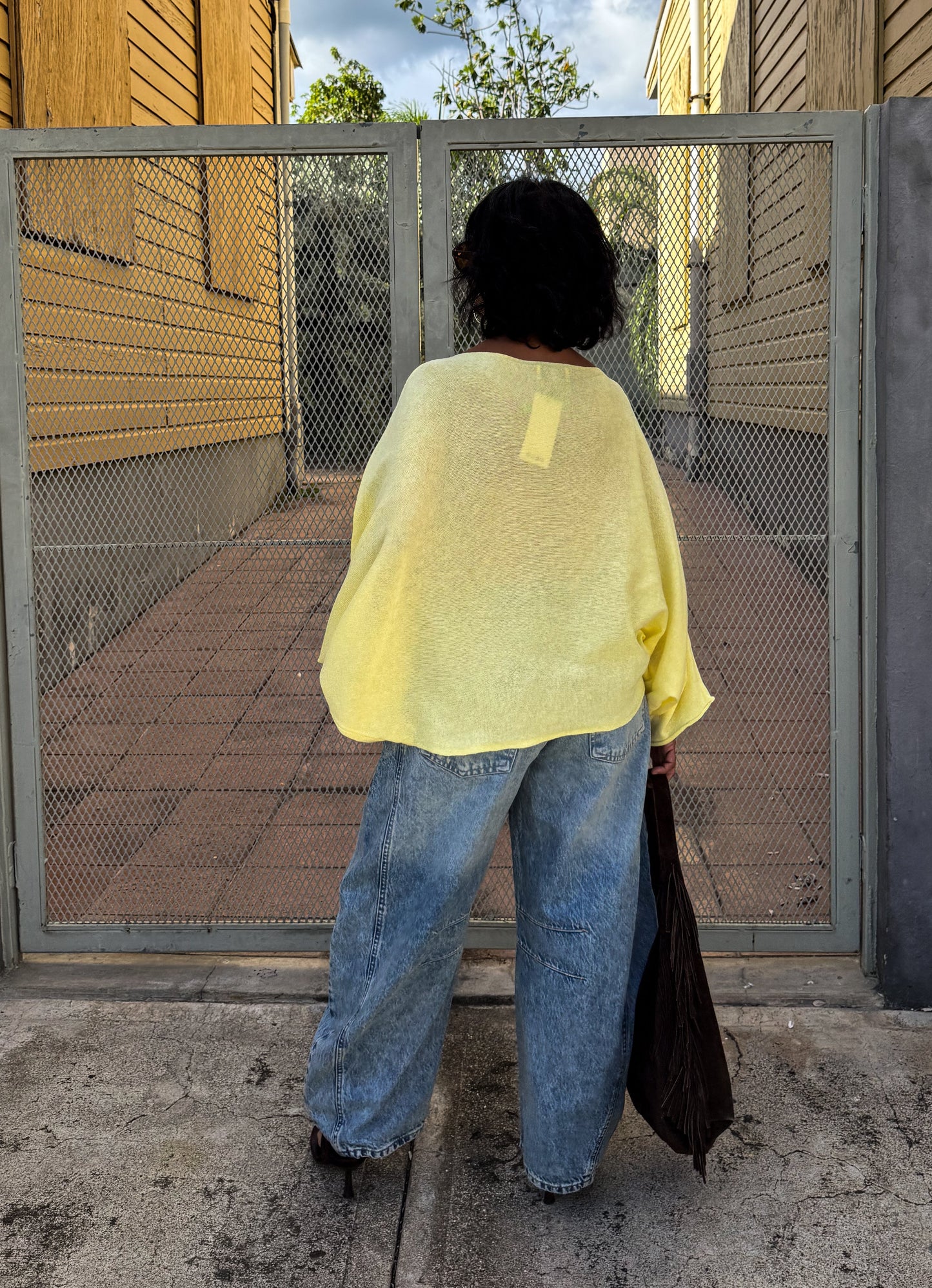 Butter Yellow Flowy Top