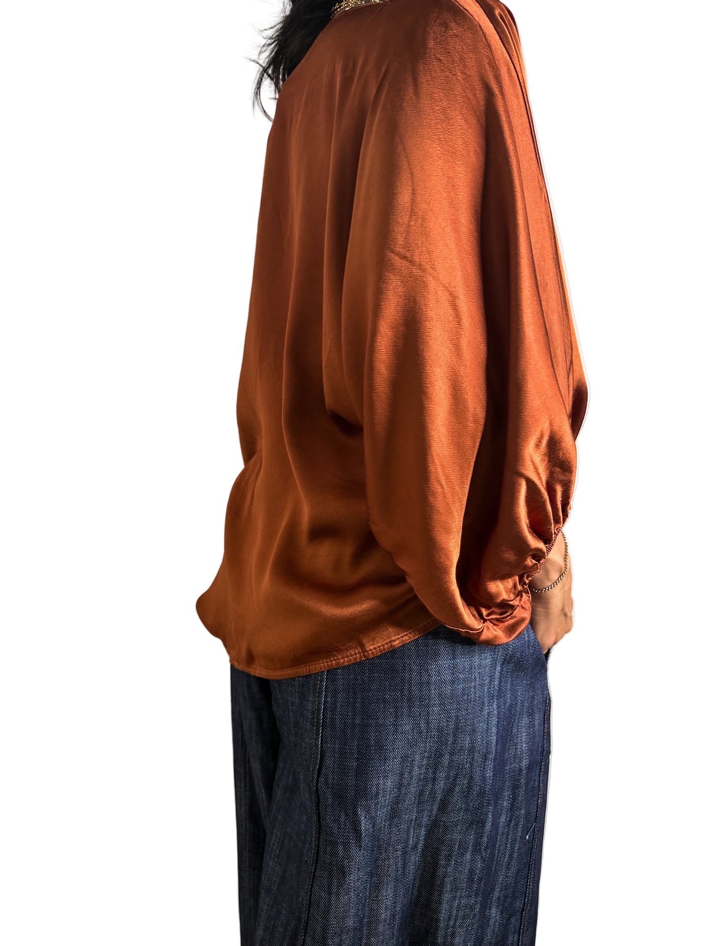 Copper Satin Blouse