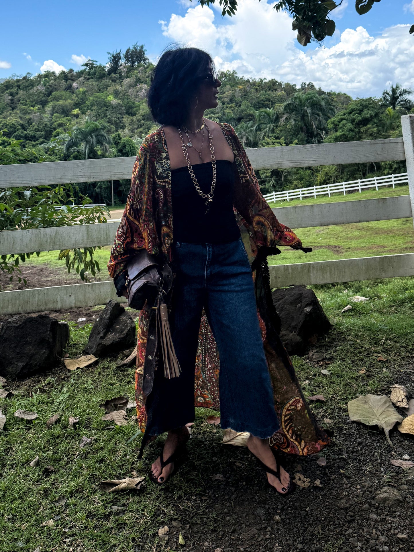 Golden Tassel Kimono