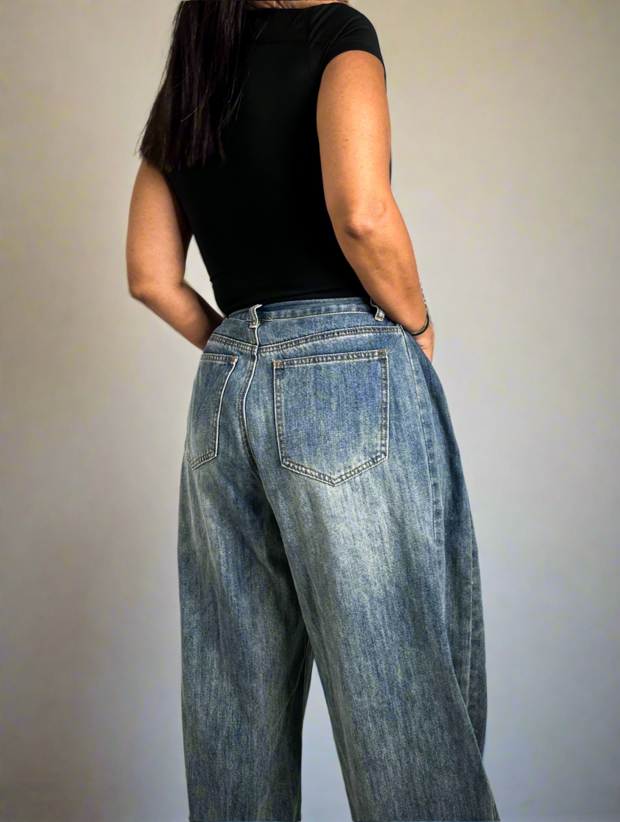 Super Baggy Stonewash Denim Jeans