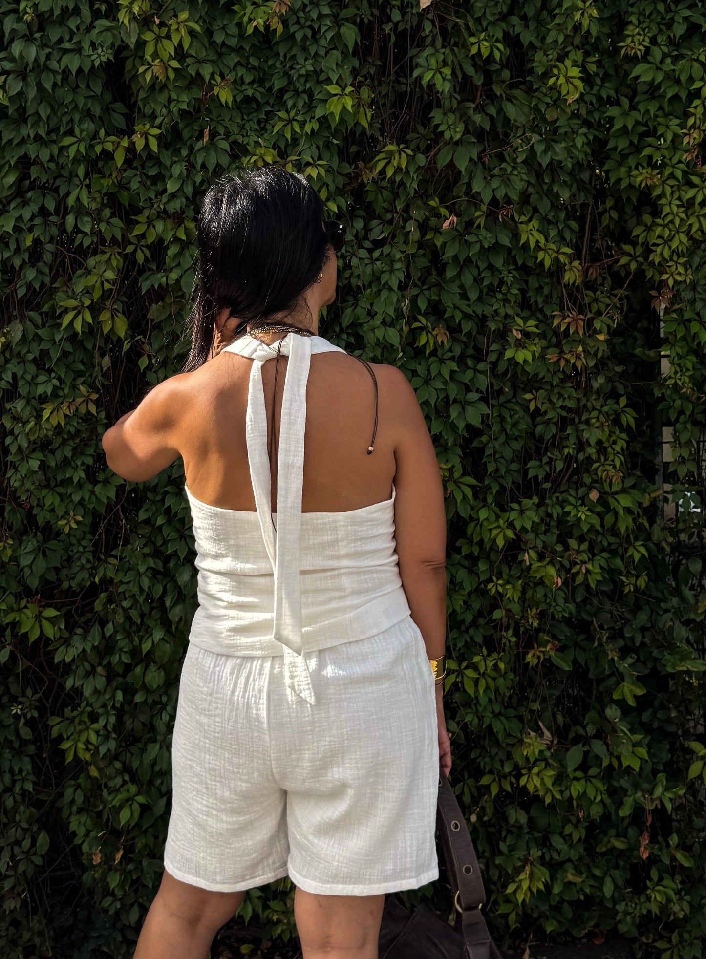 Textured Tailord Shorts Set