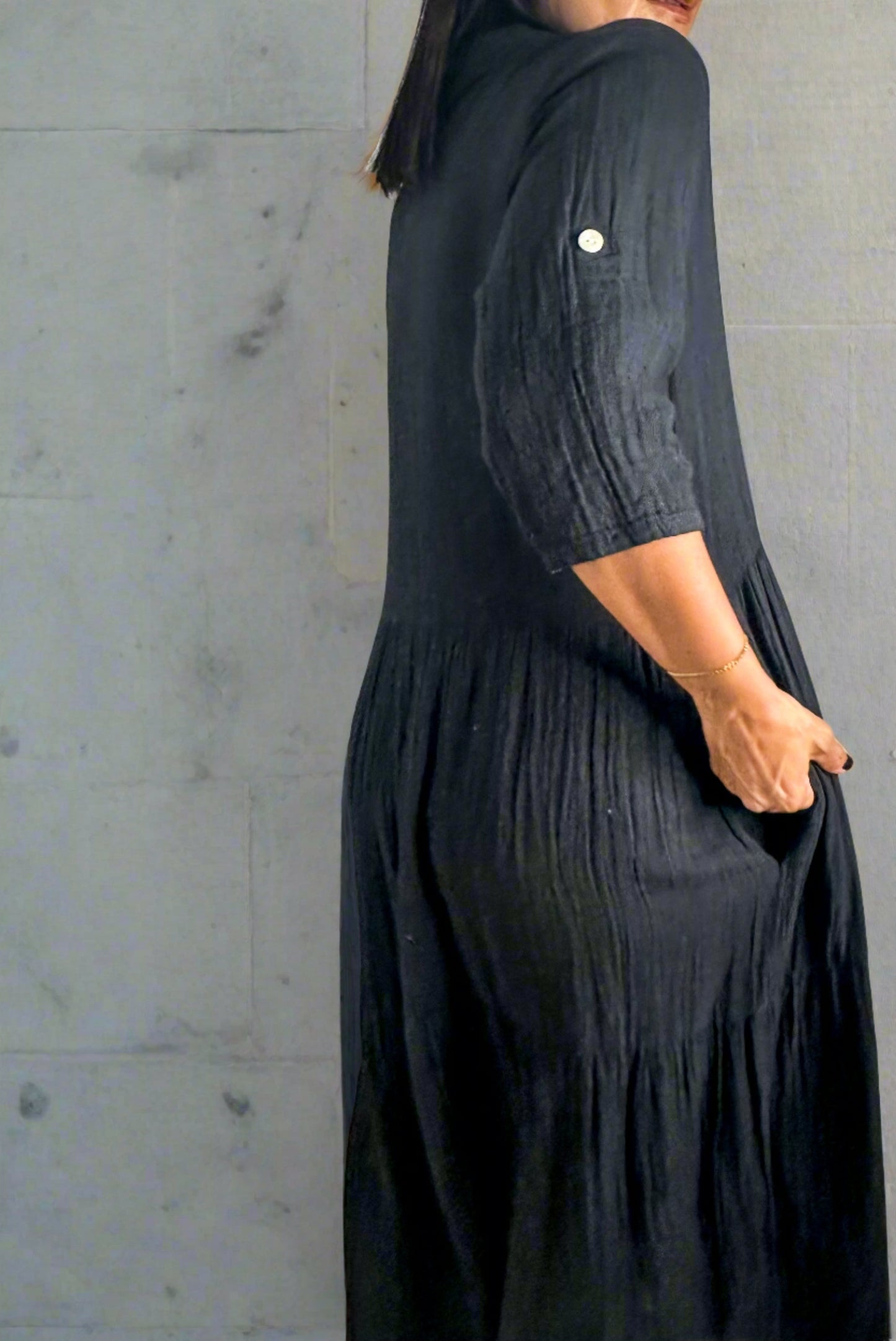 Gauze Button Down Dress