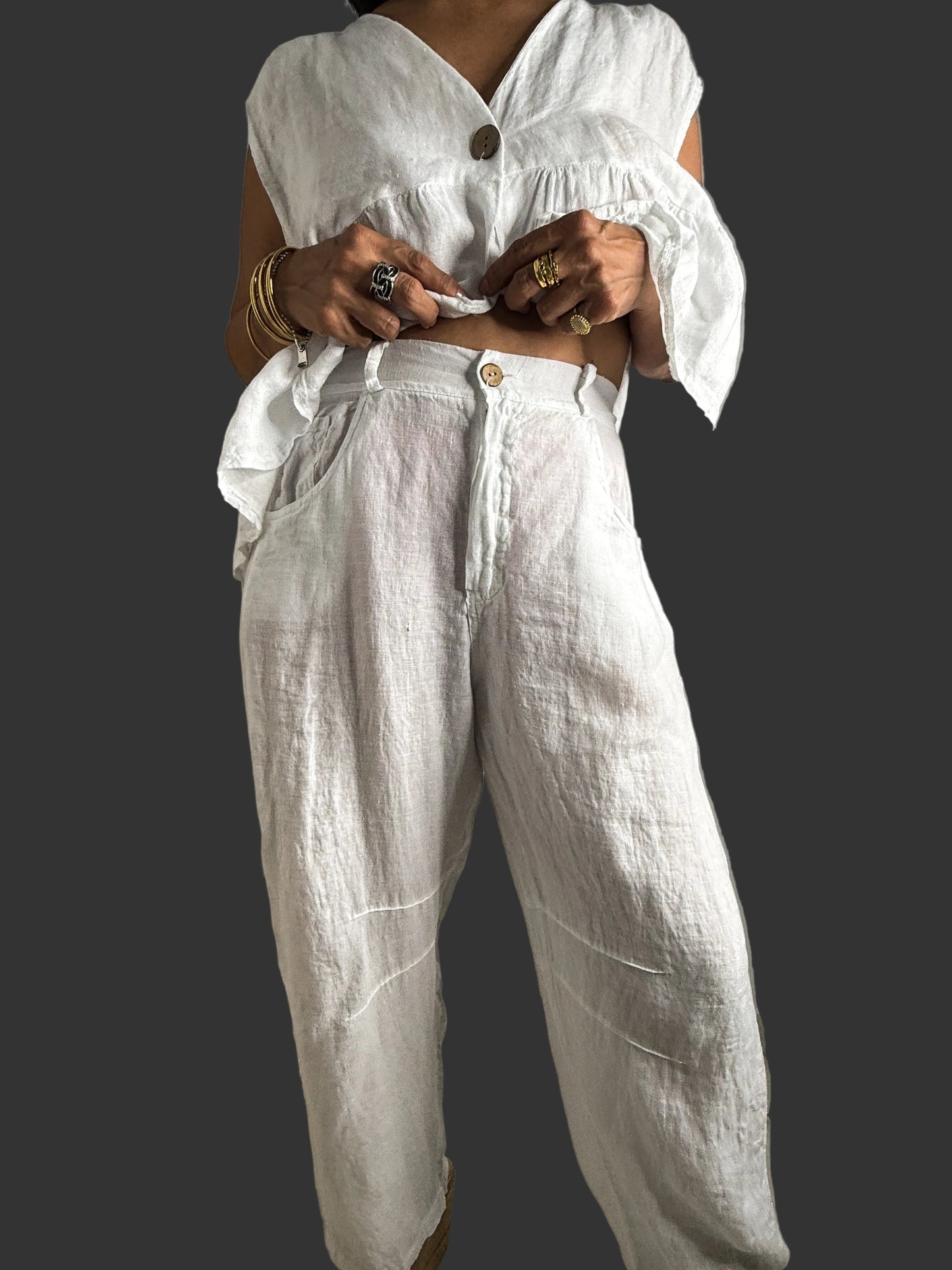 White Linen Pants