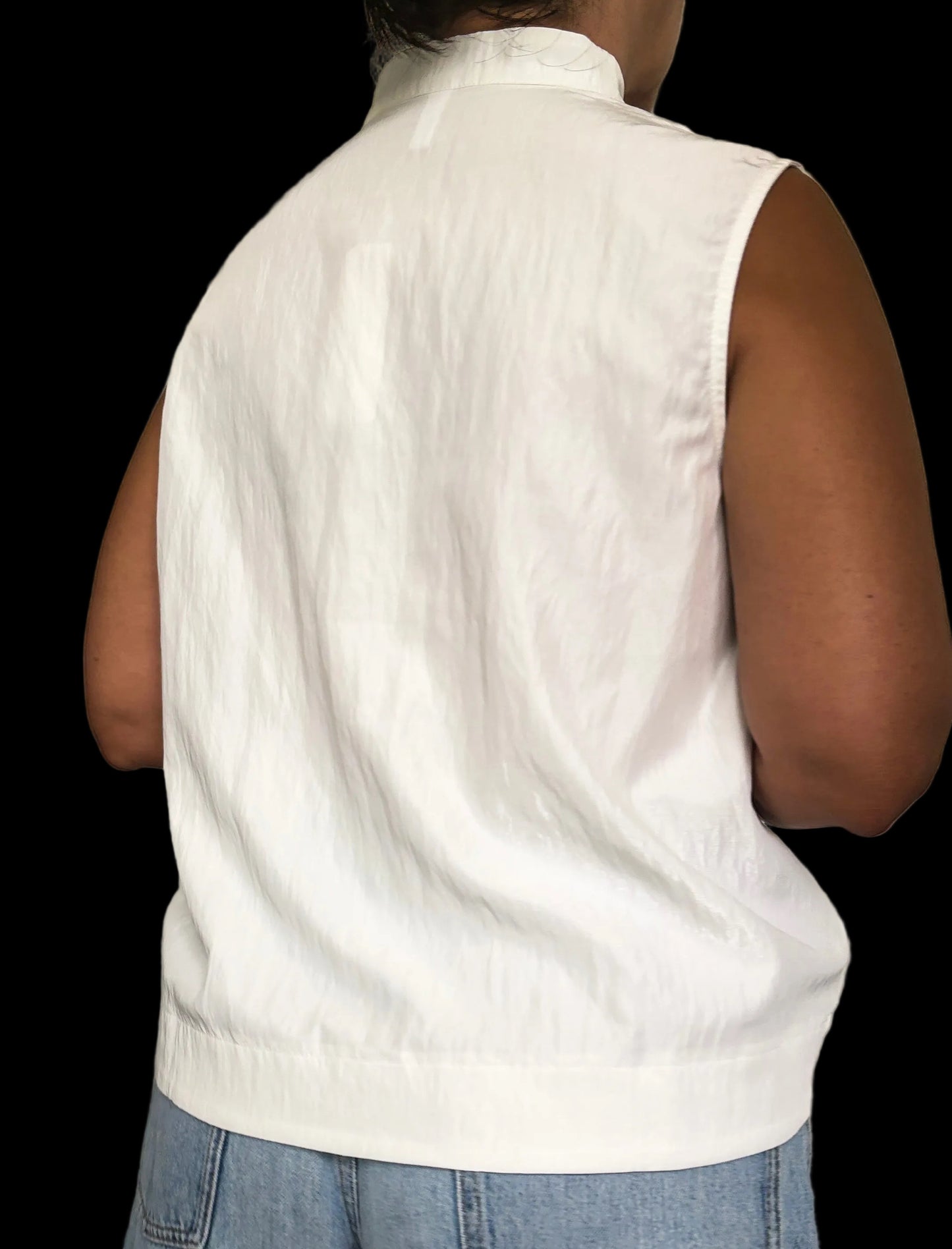 Stand Collar V-neck Top