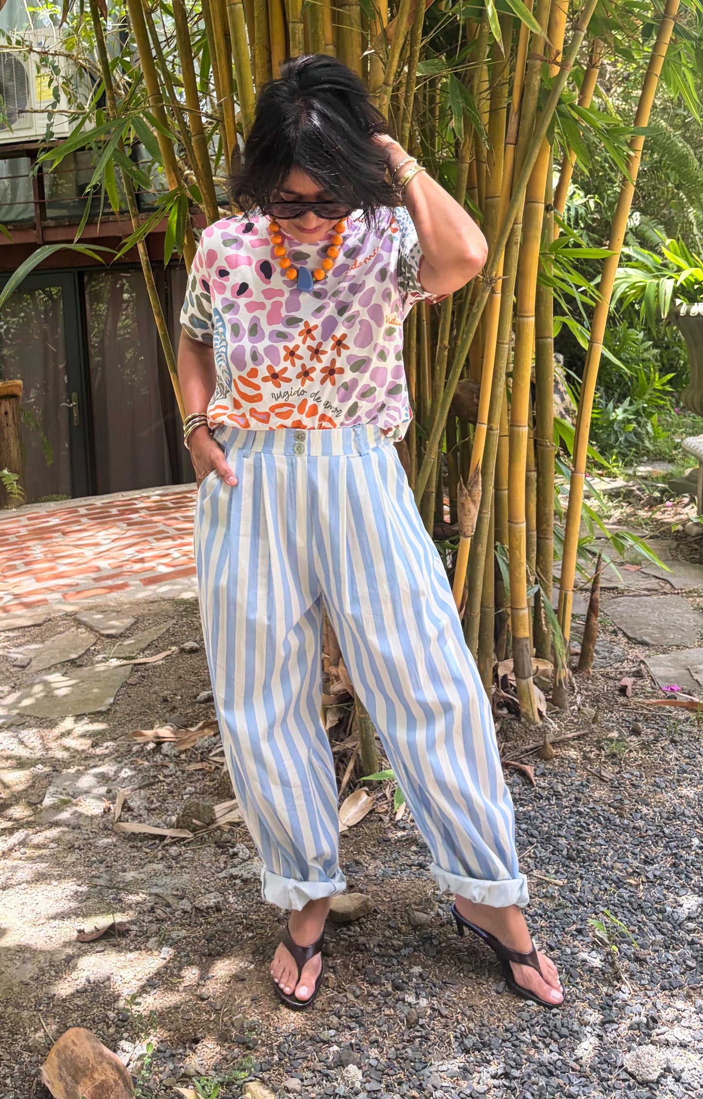 Baby Blue Striped pants 🇮🇹