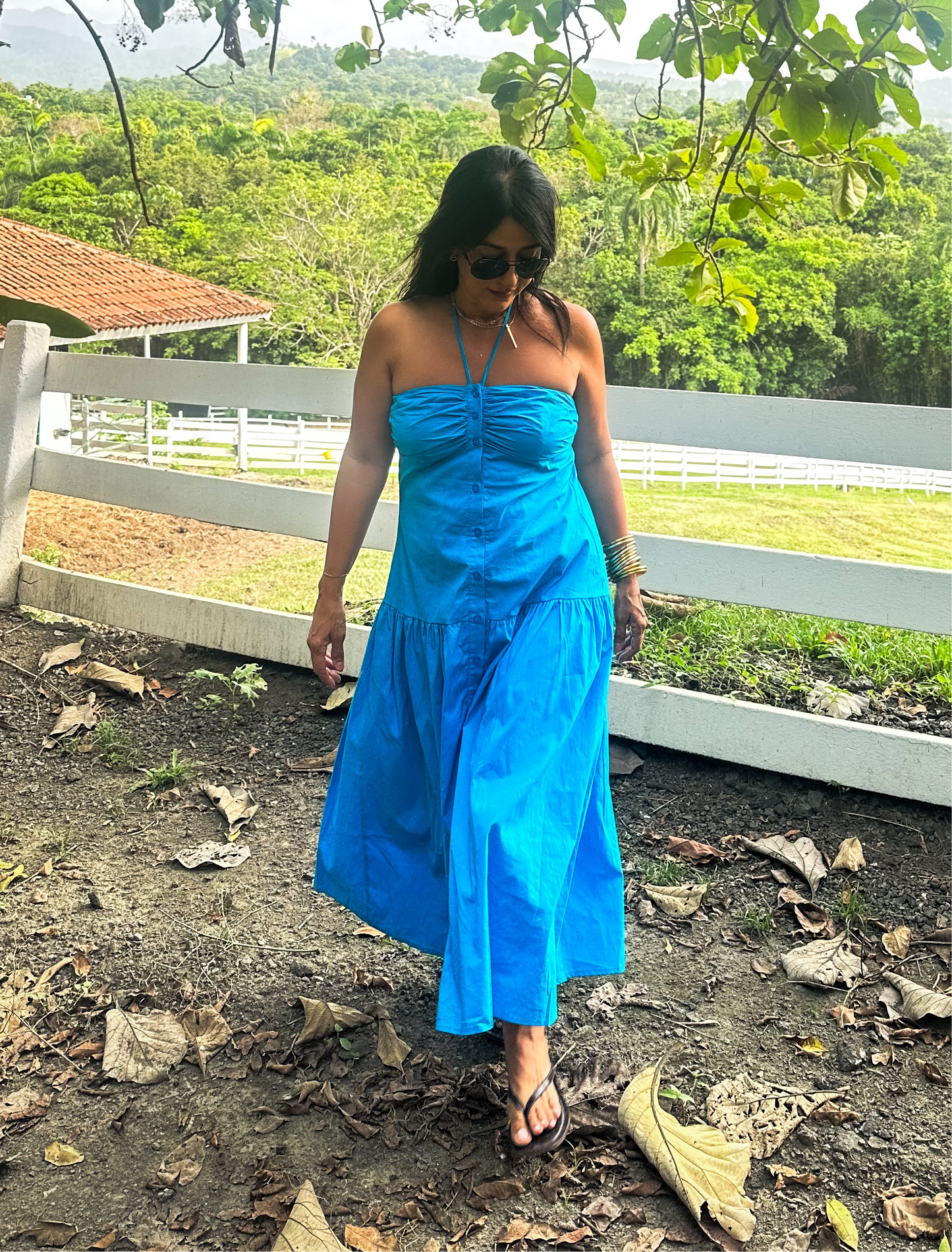 Halter Tie Midi Dress