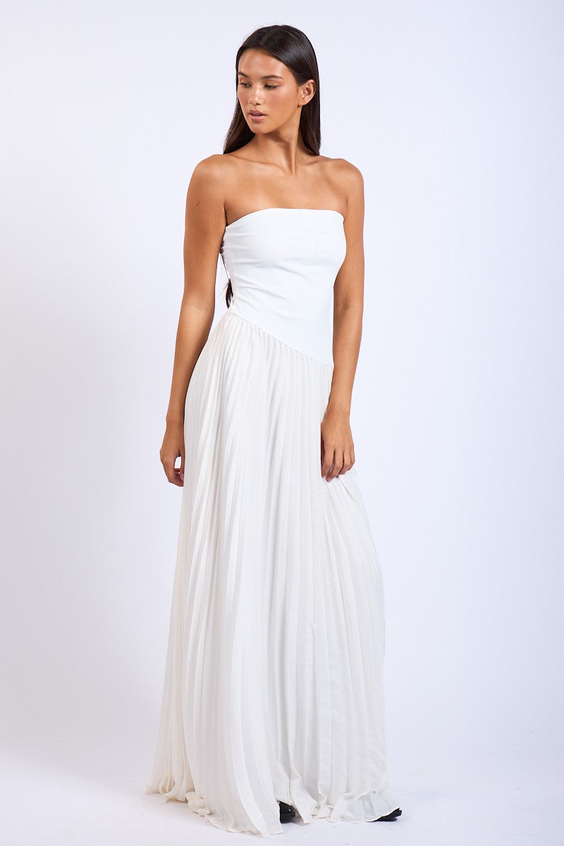 Accordion Tube Maxi Dress