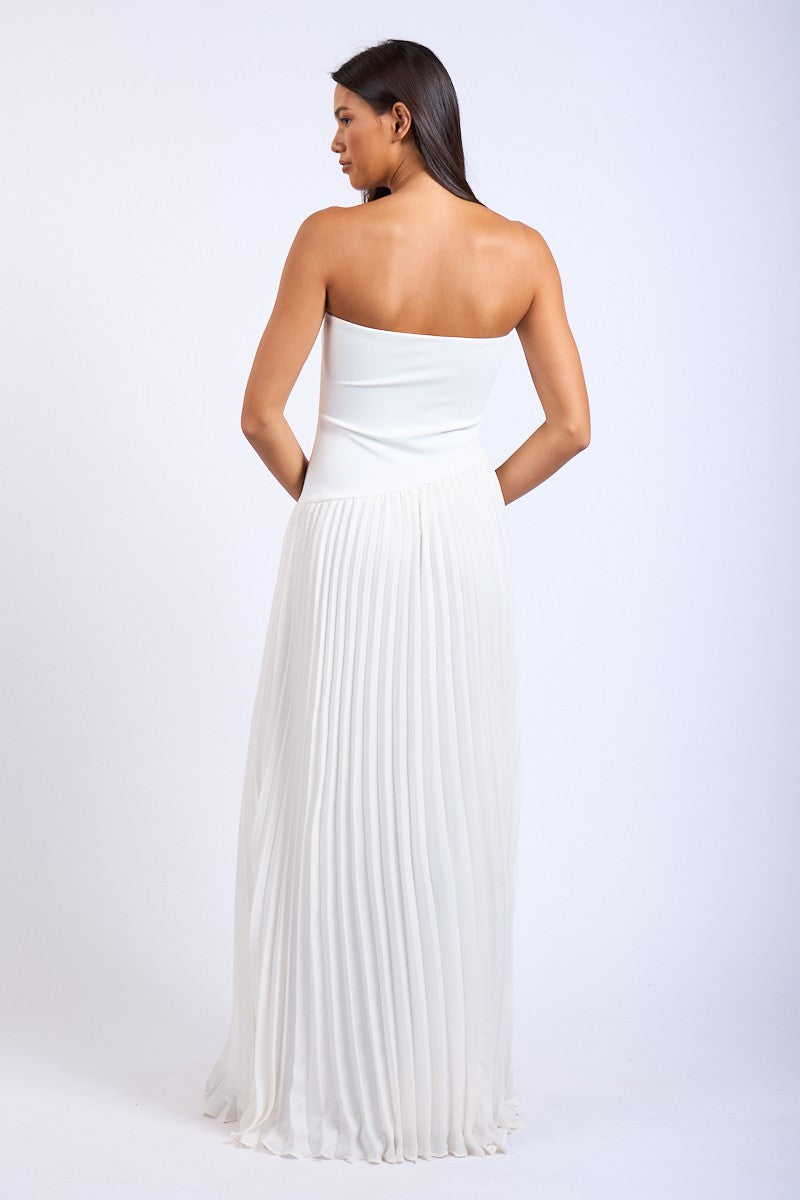 Accordion Tube Maxi Dress