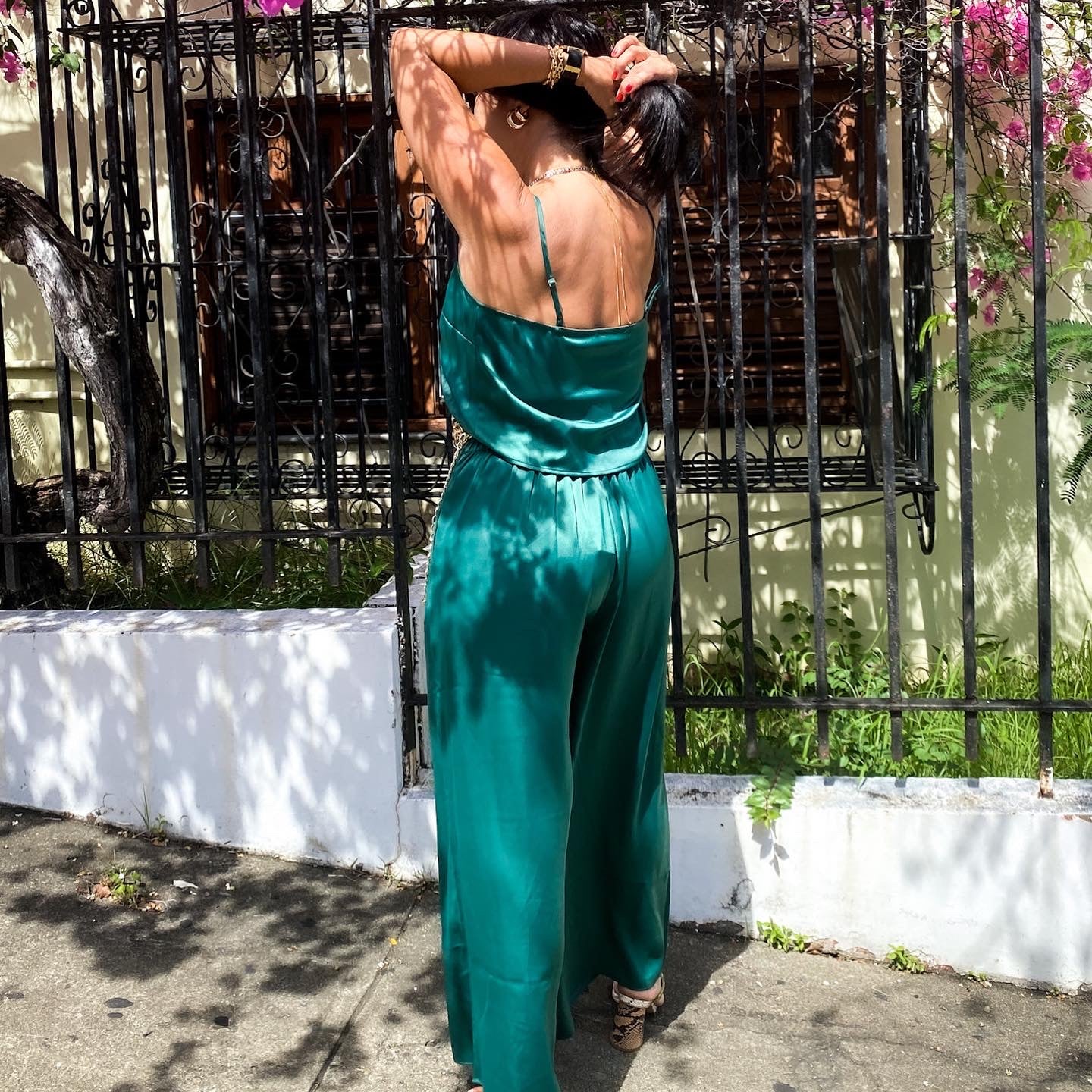 Jingle Satin Wide Leg Pants