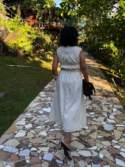 Smocked Bodice Midi Dress