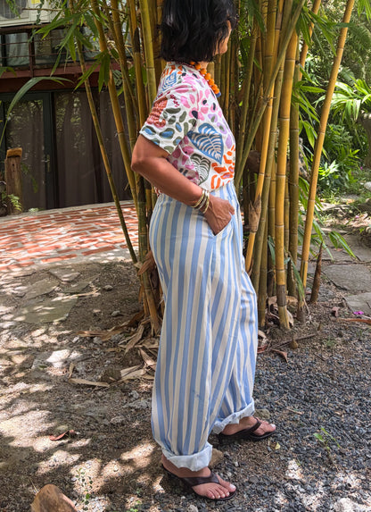 Baby Blue Striped pants 🇮🇹