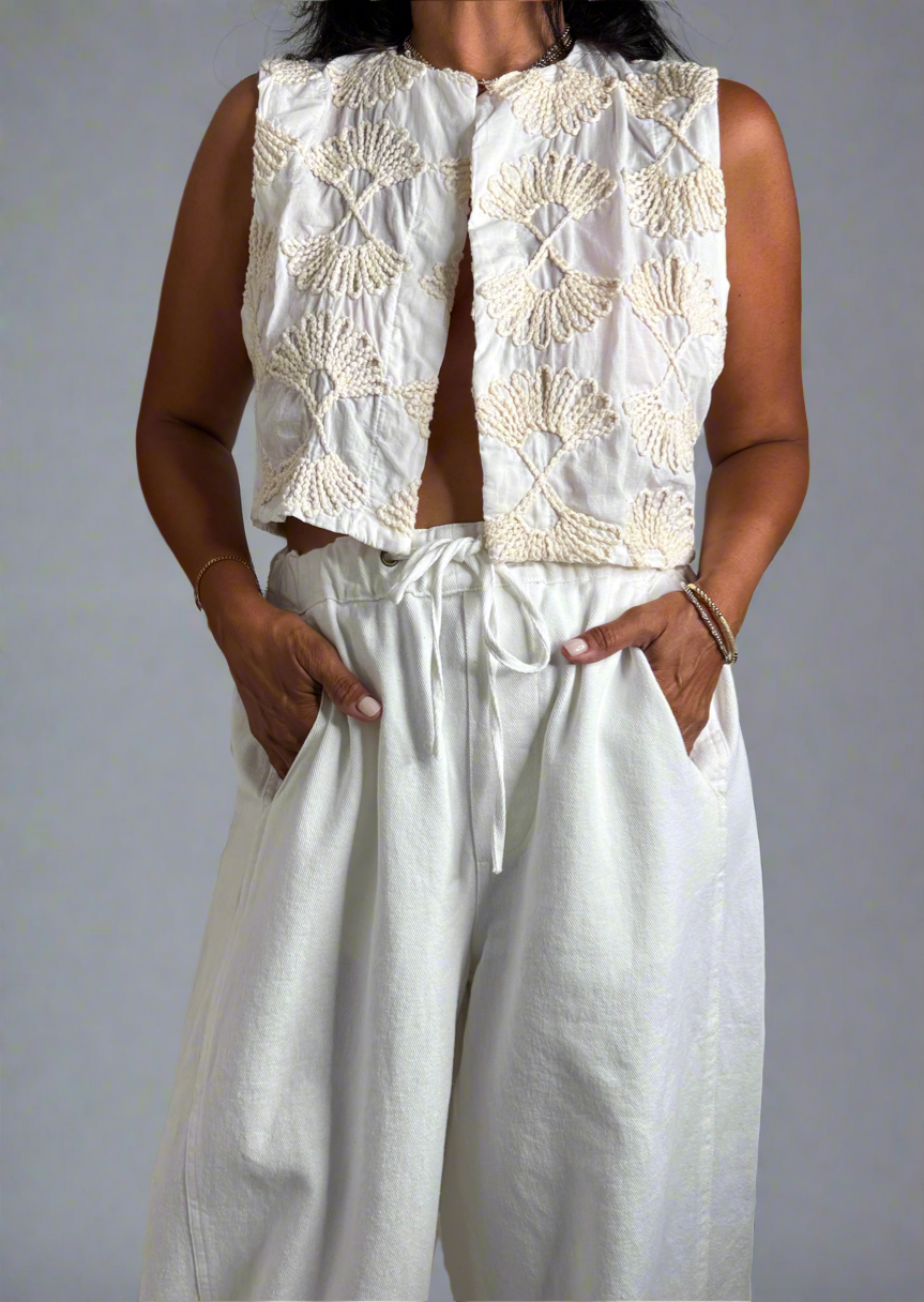 Aladdin White Denim Pants