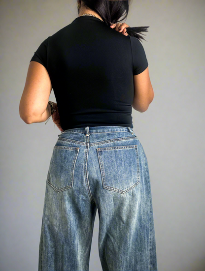 Super Baggy Stonewash Denim Jeans