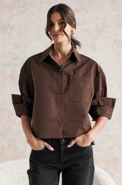 Chocolate Button Down Shirt