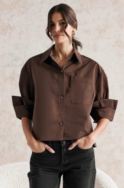 Chocolate Button Down Shirt