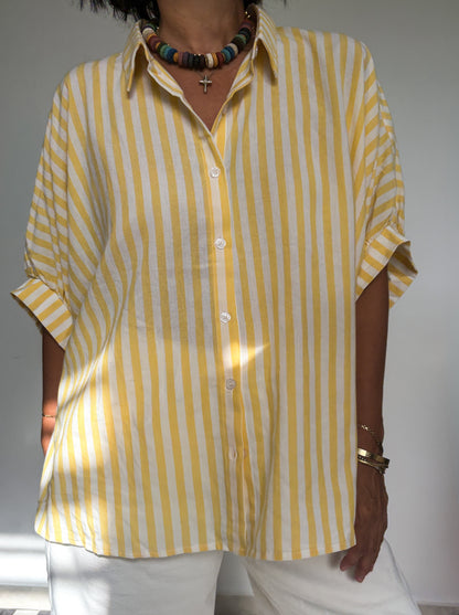 Lemon Oversized Shirt Top