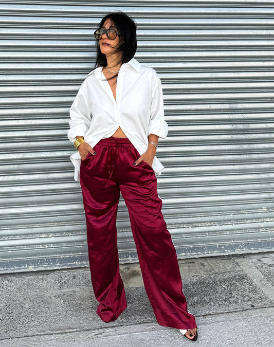 Satin Track Pants