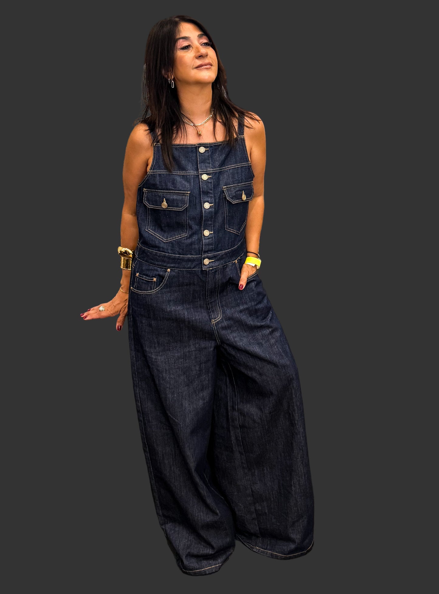 Dark Denim Jumpsuit