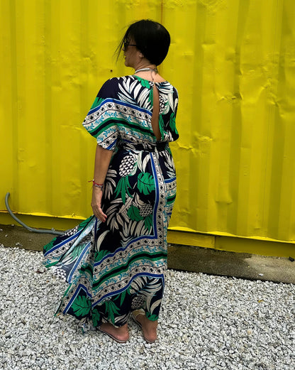 Kimono Style Printed Dress