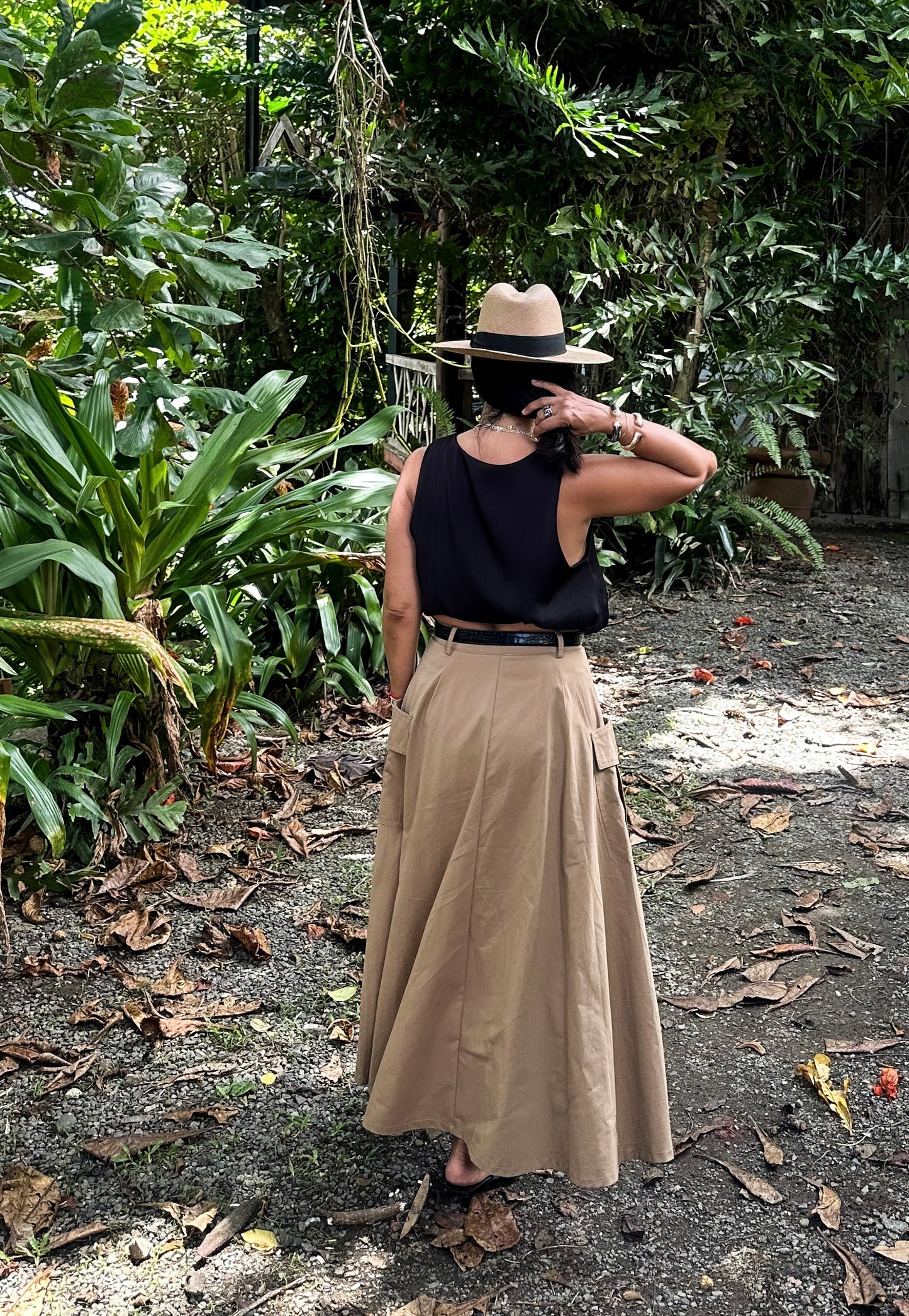 Camel Midi Skirt