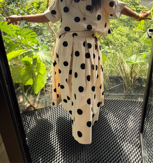 Polka Dot Midi Skirt
