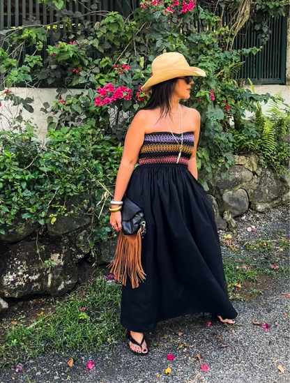 Smocked Bodice Maxi Dress