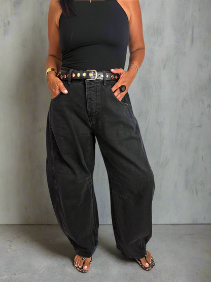 Black Barrel Jeans