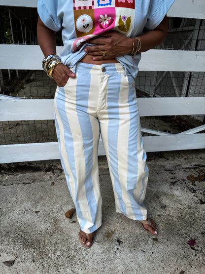 Wide Vertical Stripes Pants 🇮🇹