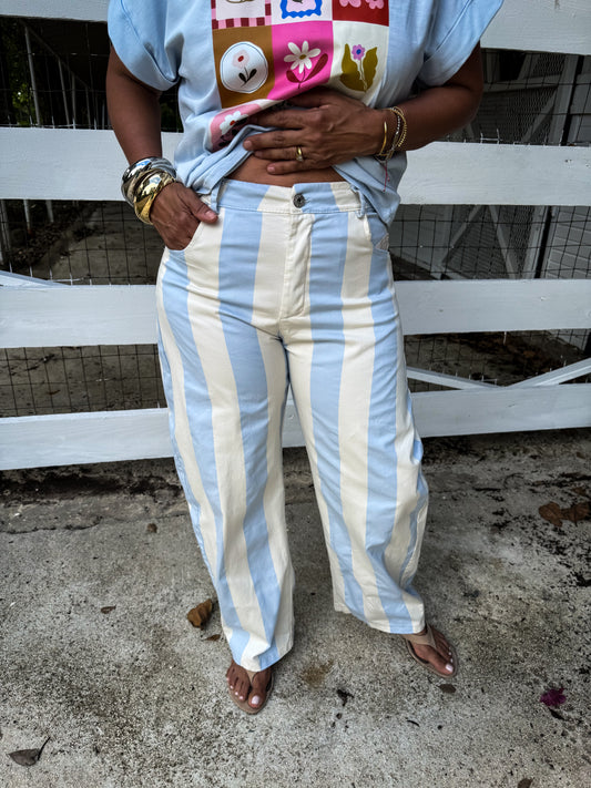 Wide Vertical Stripes Pants 🇮🇹