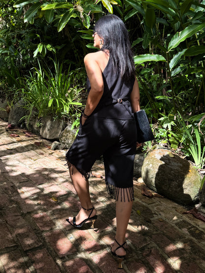 Tassel Bead Trim Bermudas