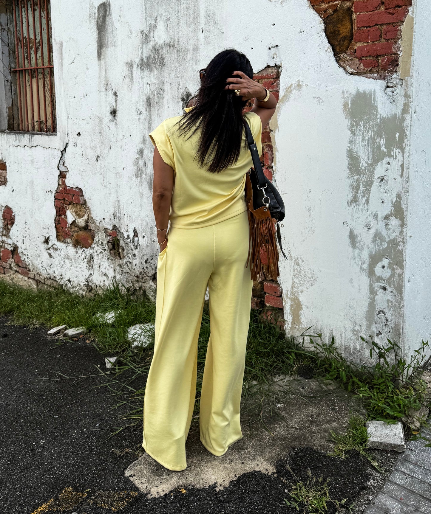Butter Yellow Pants Set