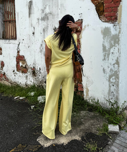 Butter Yellow Pants Set