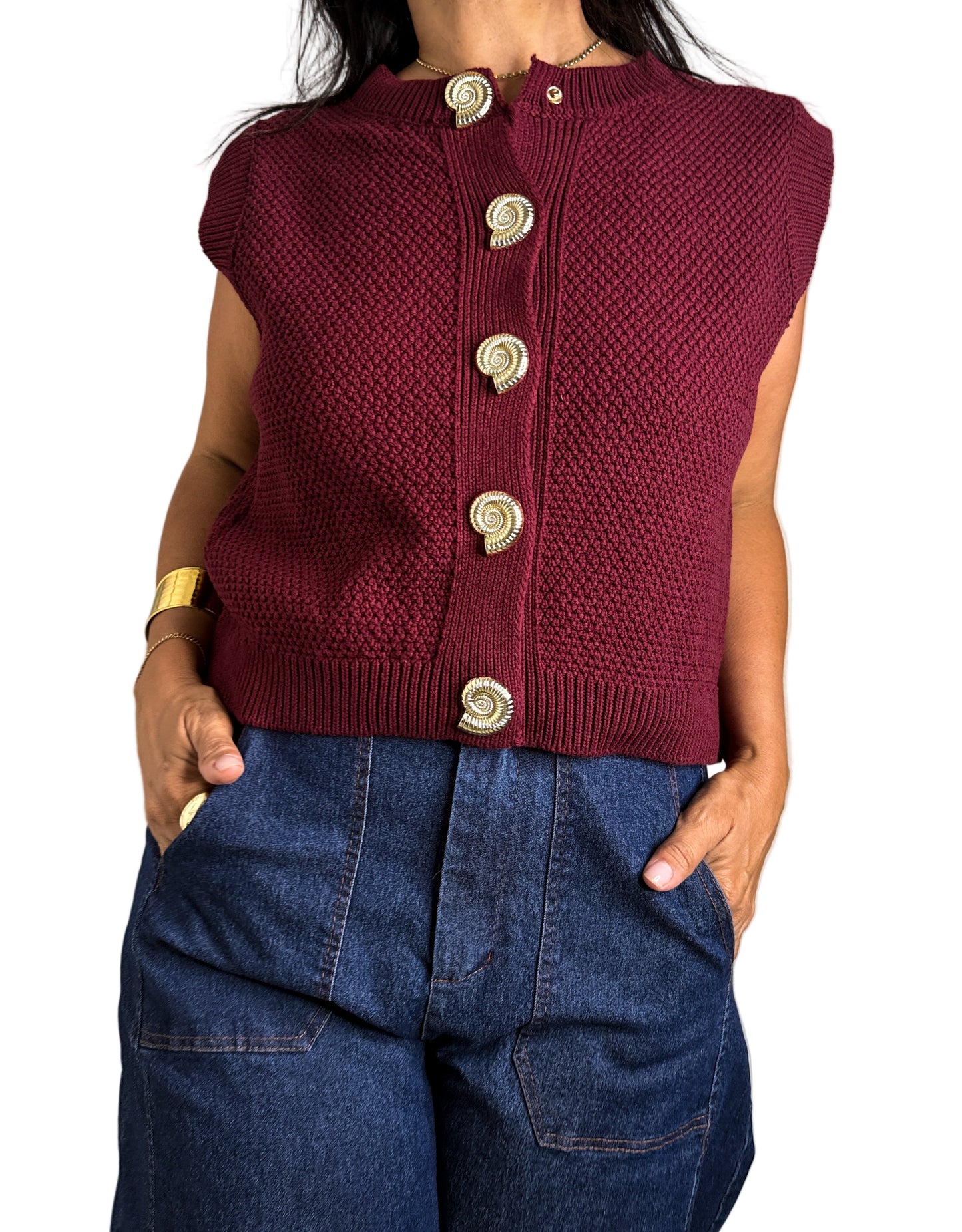 Gold Buttons Sweater
