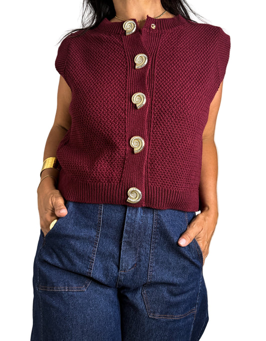 Gold Buttons Sweater