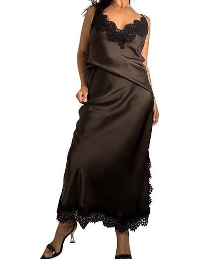 Silky skirt and top Set with Lace details 🇮🇹