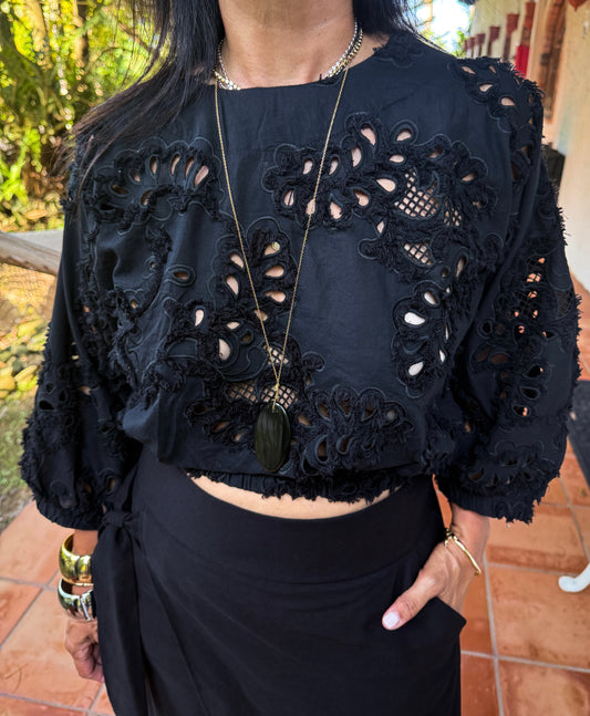 Vera Eyelet Top 🇨🇴