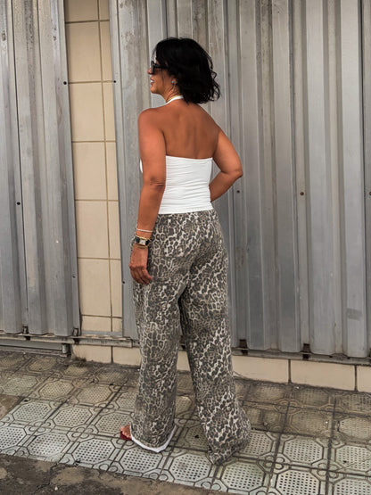 Leopard Print Jeans